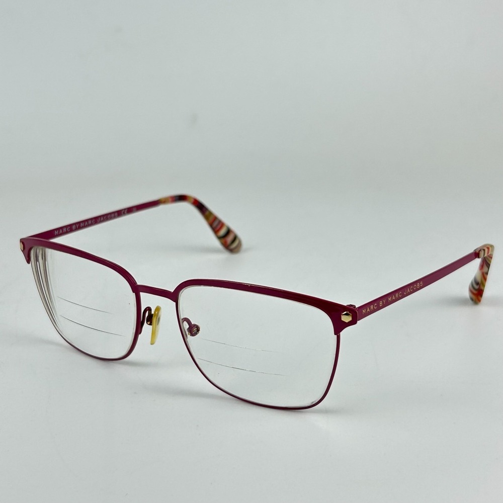 Marc Jacobs MMJ 480 AL1 Unisex Eyeglasses Frame Brown Plastic Half Rim 140 mm